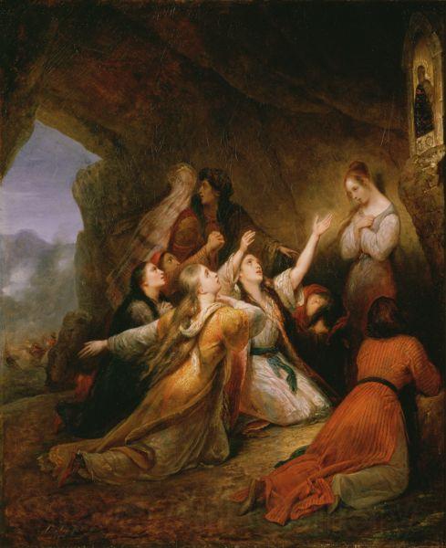 Ary Scheffer Greek Women Imploring at the Virgin of Assistance Spain oil painting art